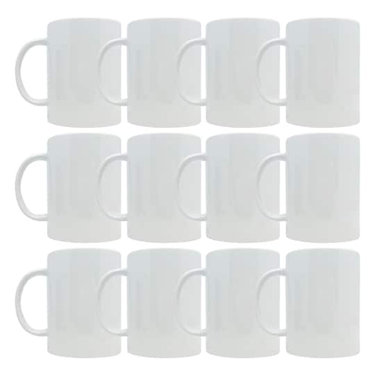 12 Pack: 15oz. White Ceramic Sublimation Mug by Make Market®